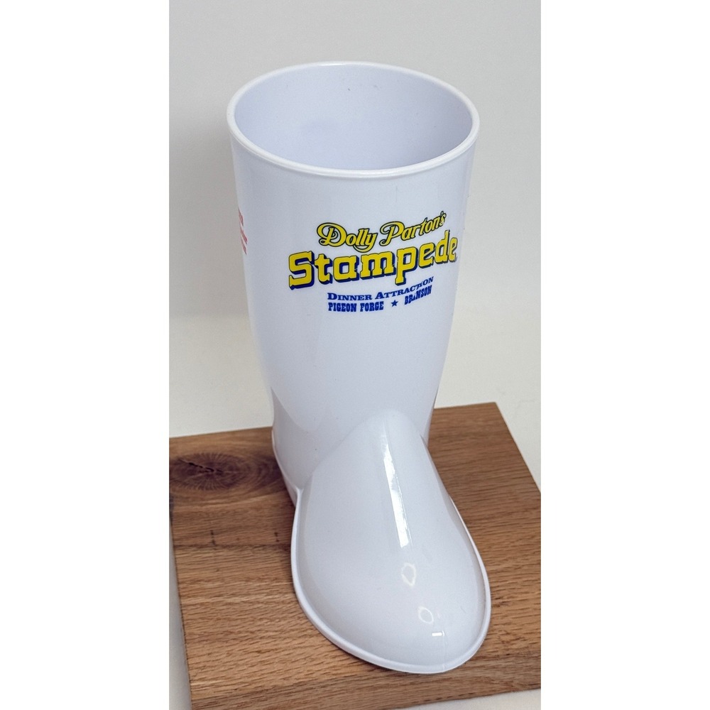 Dolly Parton Stampede Boot Mug Unisex OS White Plastic Souvenir Cowboy Western